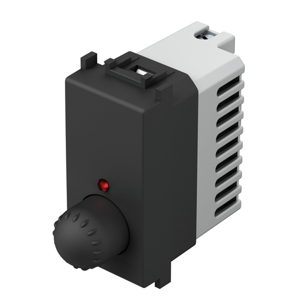 Regulator osvjetljenja rotacijski R 300W 1 mjesto EM10 TEM MODUL SB crna