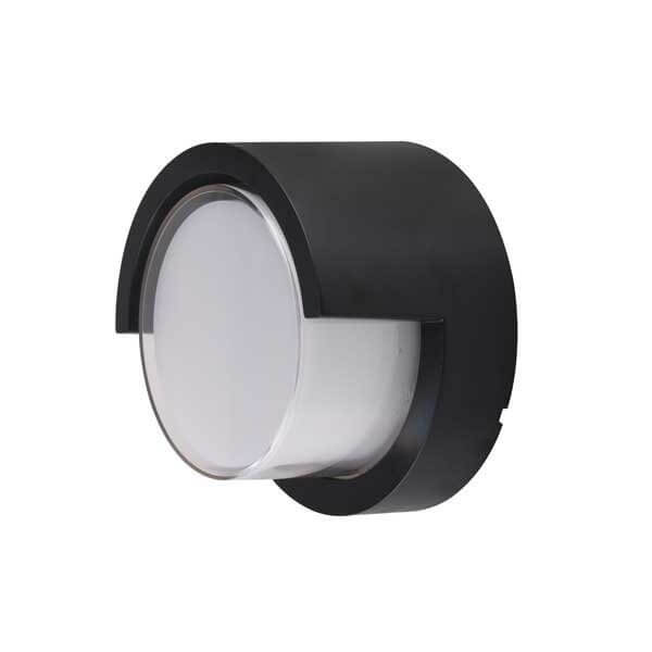 ZIDNA svjetiljka CRNA OKRUGLA 15W IP65