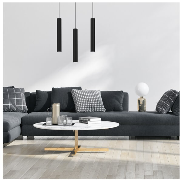 Visilica HUDSON crna GU10...