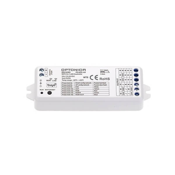 Tuya Smart WiFi & RF 5 u 1 kontroler 12-24V
