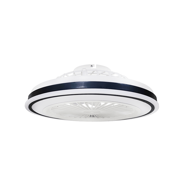 LED stropna svjetiljka 36W crna s ventilatorom i daljinskim upravljačem plitka