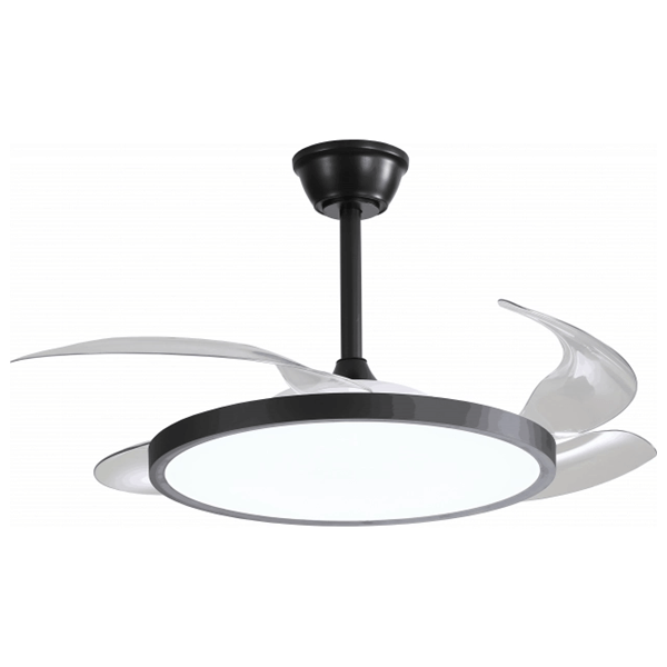 LED stropna svjetiljka 36W crna s ventilatorom i daljinskim upravljačem